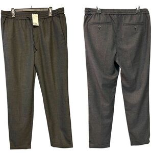 🔥 NWT- H&M Men’s Slim fit drawstring dress pants w/folded cuff bottoms, Size L